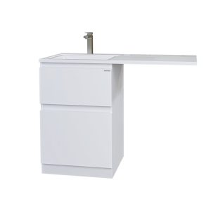 Тумба напольная Grossman Марсал 57 под стиральную машину Белый глянцевый 121203