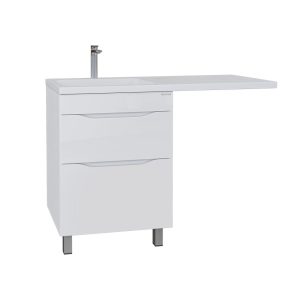 Тумба напольная Grossman Вилар 57 под стиральную машину Белый глянцевый 126011