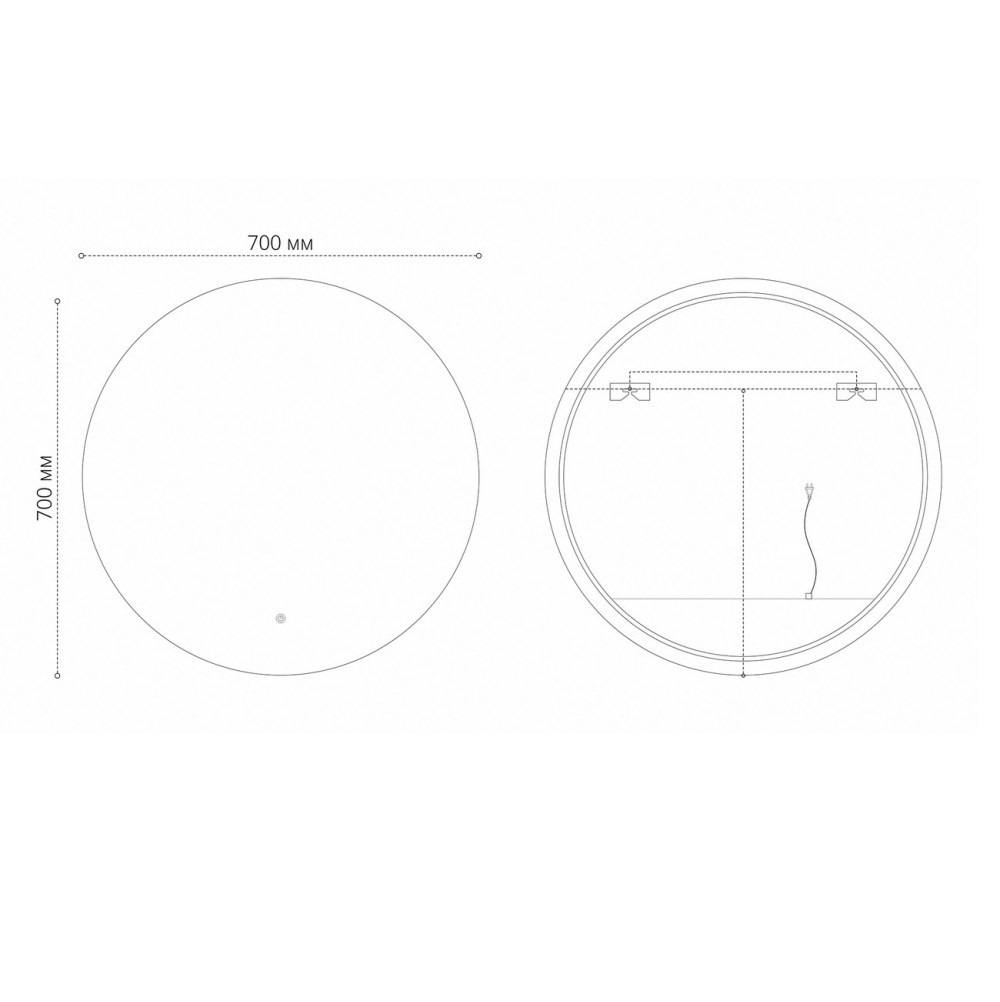 Зеркало Grossman Cosmo 100 LED с сенсорным выключателем 1970701 Зеркало Grossman Cosmo 100 LED с сенсорным выключателем 1970701 — изображение 3