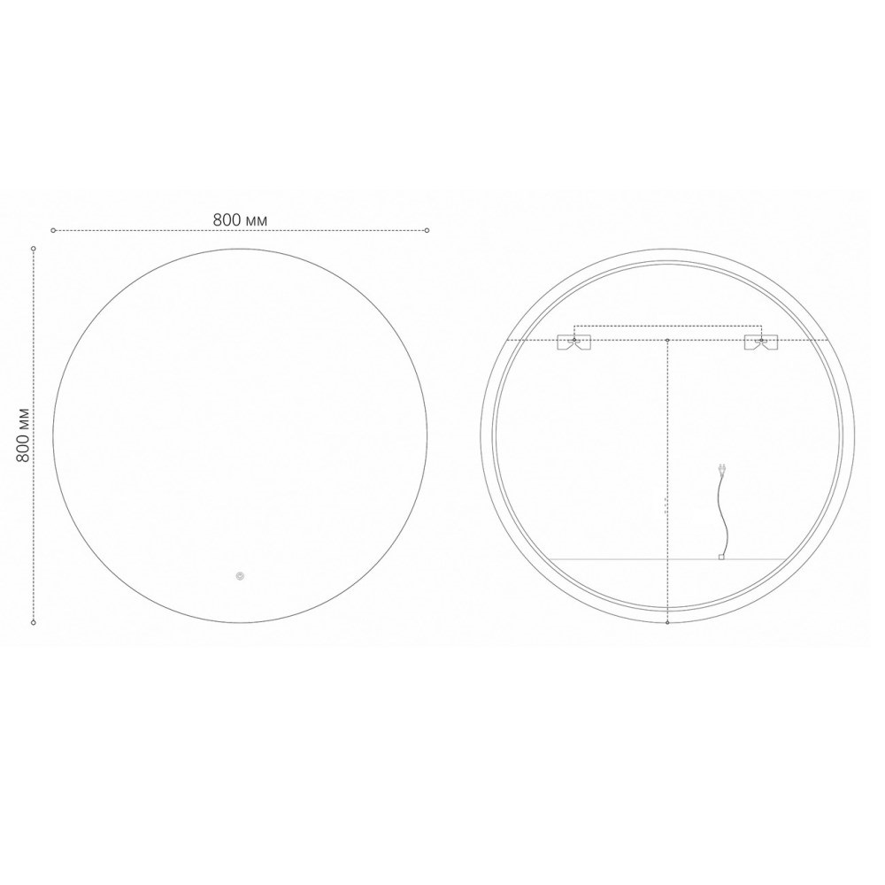 Зеркало Grossman Cosmo 80 LED с сенсорным выключателем 1980801 Зеркало Grossman Cosmo 80 LED с сенсорным выключателем 1980801 — изображение 3