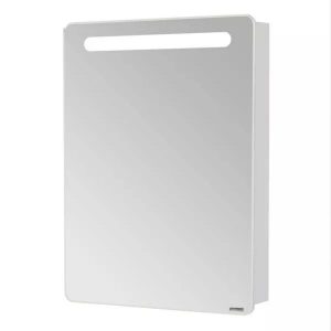 Шкаф зеркальный Aquaton Америна 60,6 левый с светильником Белый глянцевый 1A135302AM01L