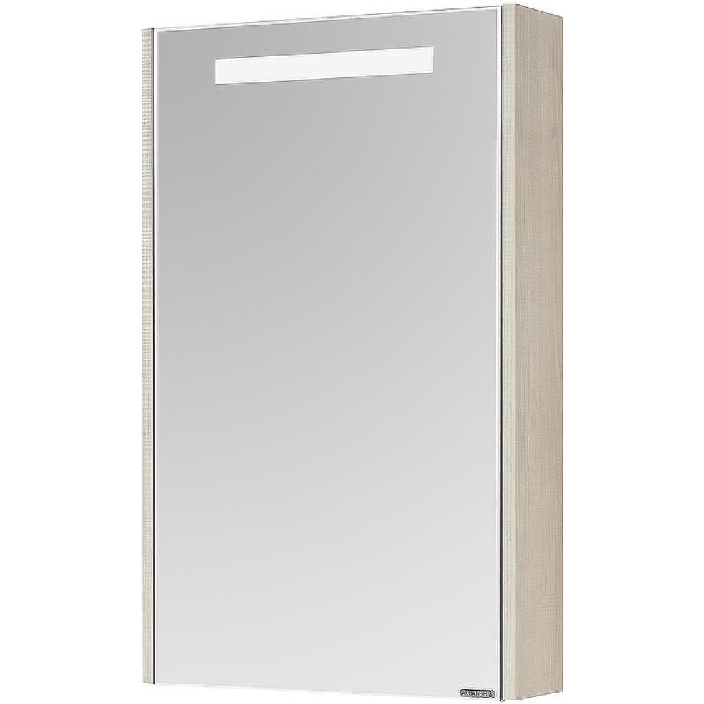 Шкаф зеркальный Aquaton Верди 50 с подсветкой Белый / Ясень фабрик 1A195802VDAV0 Шкаф зеркальный Aquaton Верди 50 с подсветкой Белый / Ясень фабрик 1A195802VDAV0