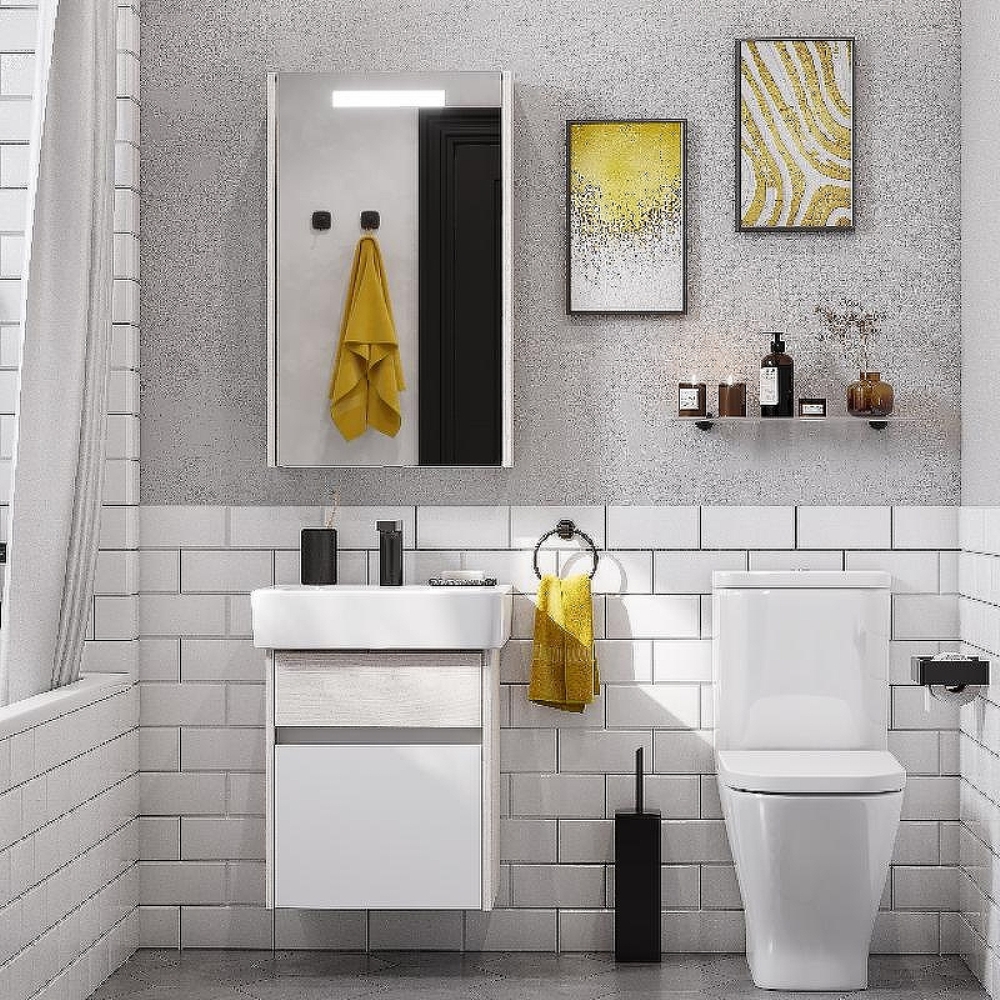 Шкаф зеркальный Aquaton Верди 50 с подсветкой Белый / Ясень фабрик 1A195802VDAV0 Шкаф зеркальный Aquaton Верди 50 с подсветкой Белый / Ясень фабрик 1A195802VDAV0 — изображение 4