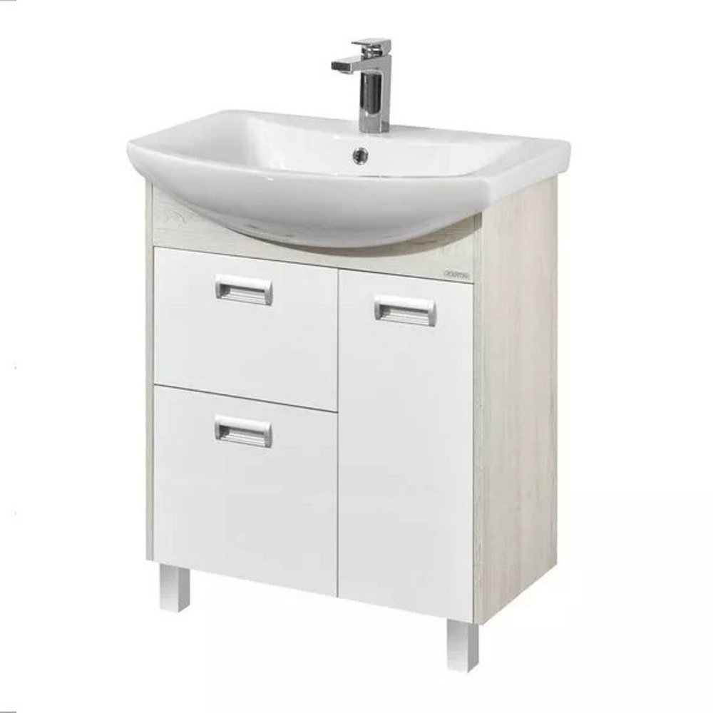 Тумба напольная Aquaton Бекка 71 с раковиной Балтика Белый / Дуб Сомерсет 1A2087K1BAC20 Тумба напольная Aquaton Бекка 71 с раковиной Балтика Белый / Дуб Сомерсет 1A2087K1BAC20