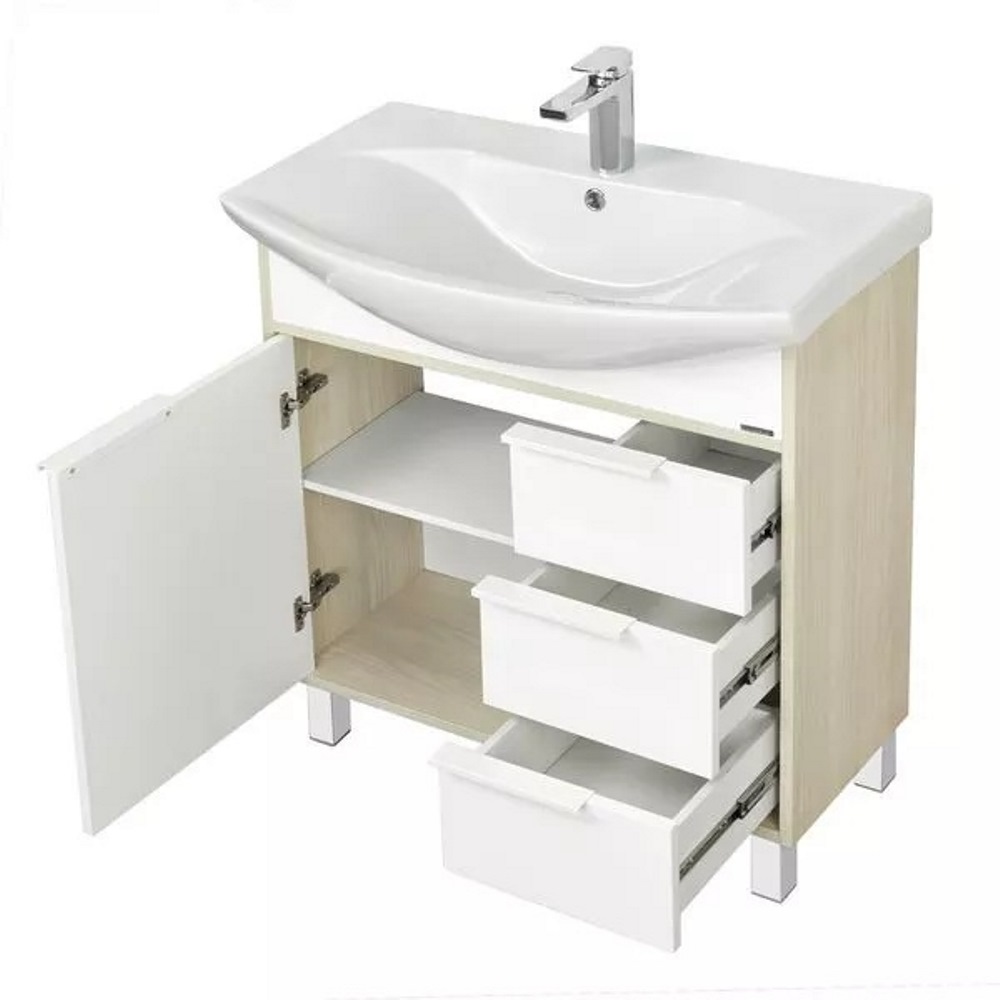 Тумба напольная Aquaton Рико 81 с раковиной Смайл Белый / Ясень фабрик 1A2154K1RIB90 Тумба напольная Aquaton Рико 81 с раковиной Смайл Белый / Ясень фабрик 1A2154K1RIB90 — изображение 4