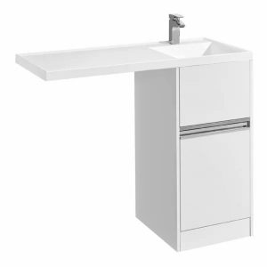 Тумба под стиральную машину напольная Aquaton Лондри 42 Белый 1A236001LH010