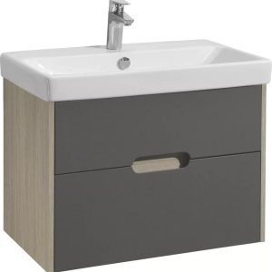 Тумба подвесная Aquaton Оливия 70 с раковиной Адриана Грей / Дуб Ойстер 1A2543K0OLUG0