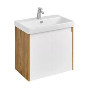 Тумба подвесная Aquaton Сканди Doors 70,5 с раковиной Адриана Белый / Дуб Рустикальный 1A2789K0SDZ90