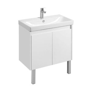 Тумба напольная Aquaton Сканди Doors 80 с раковиной Адриана Белый 1A2829K0SD010