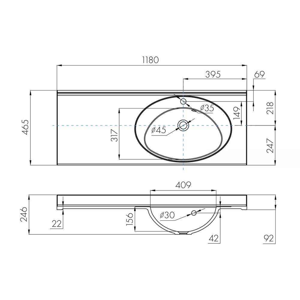 Раковина подвесная Aquaton Hotel 118 Белый глянцевый 1A70103NOT01R Раковина подвесная Aquaton Hotel 118 Белый глянцевый 1A70103NOT01R — изображение 3