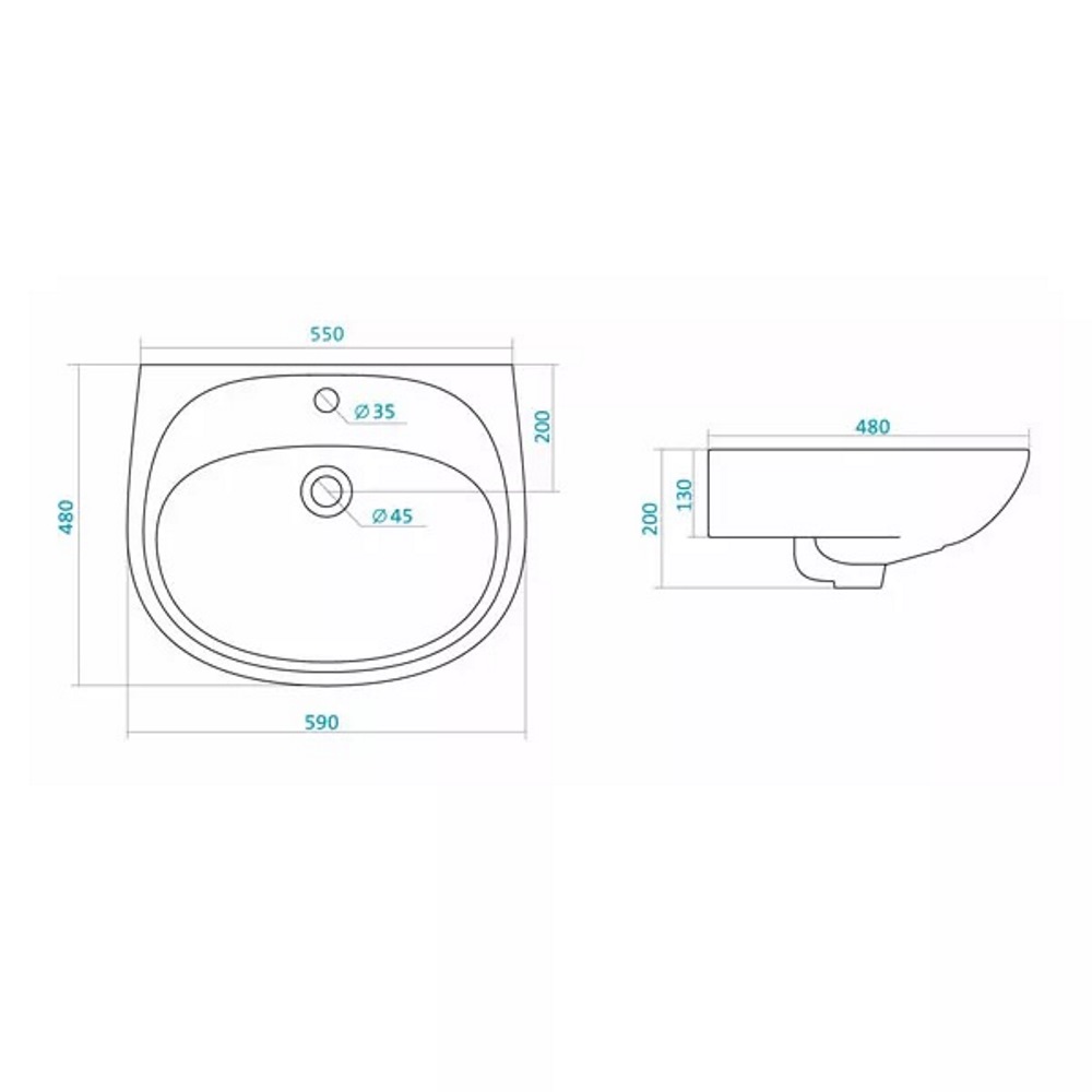Раковина подвесная Santek Анимо 59 Белый глянцевый 1WH110508 Раковина подвесная Santek Анимо 59 Белый глянцевый 1WH110508 — изображение 2
