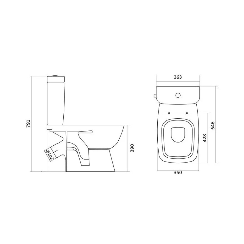Унитаз-компакт Santek Нео Лайт Белый глянцевый 1WH302471 Унитаз-компакт Santek Нео Лайт Белый глянцевый 1WH302471 — изображение 5