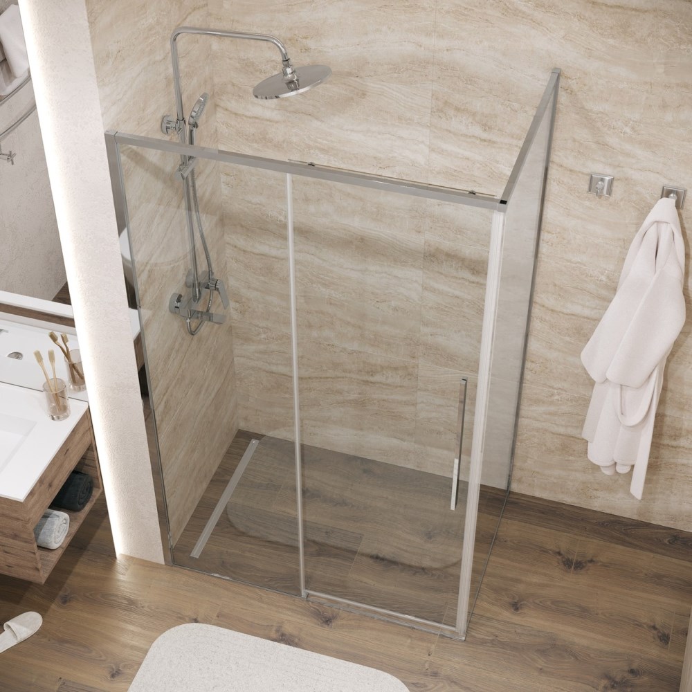 Душевая стенка Grossman Galaxy 80 Хром / Прозрачное 200.K33.01.80.10.00 Душевая стенка Grossman Galaxy 80 Хром / Прозрачное 200.K33.01.80.10.00 — изображение 3