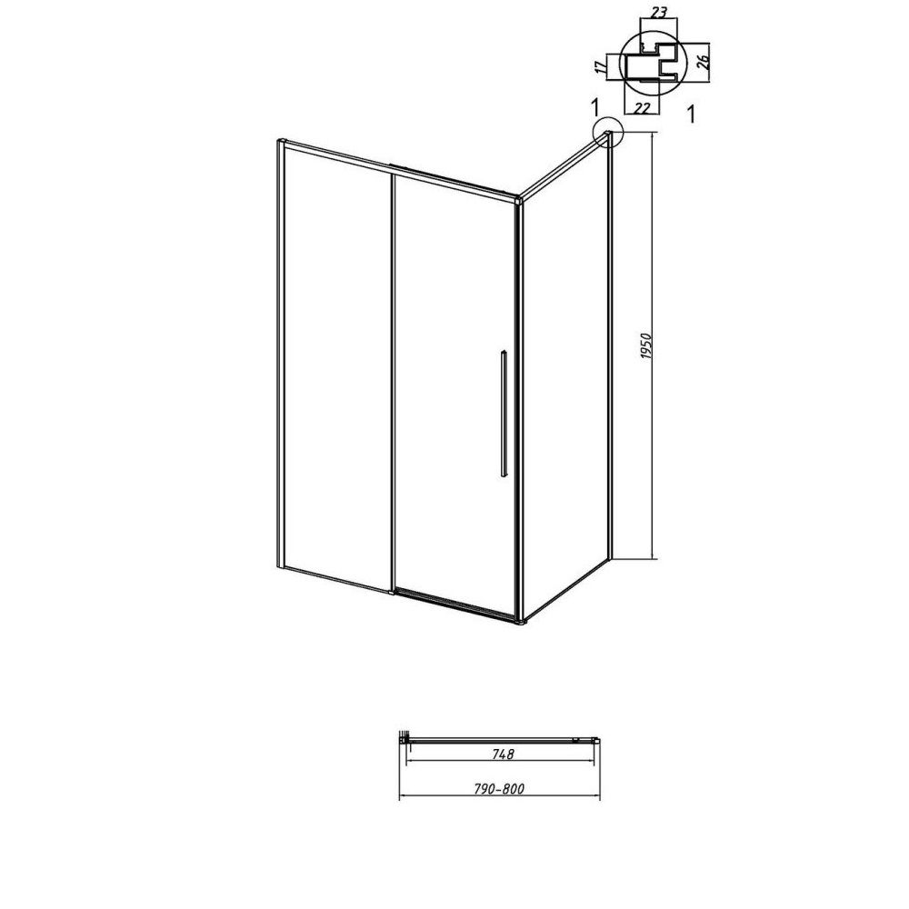 Душевая стенка Grossman Galaxy 80 Хром / Прозрачное 200.K33.01.80.10.00 Душевая стенка Grossman Galaxy 80 Хром / Прозрачное 200.K33.01.80.10.00 — изображение 5