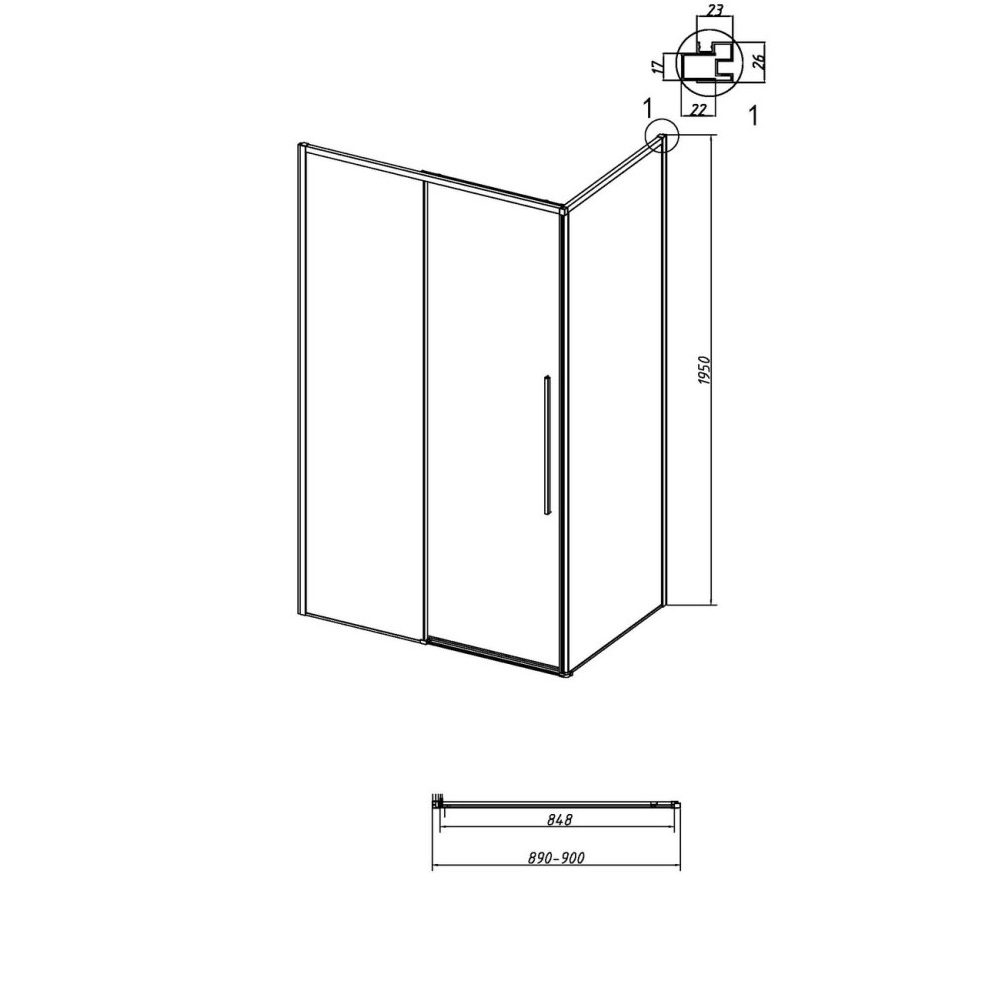 Душевая стенка Grossman Galaxy 90 Золото / Прозрачное 200.K33.01.90.32.00 Душевая стенка Grossman Galaxy 90 Золото / Прозрачное 200.K33.01.90.32.00 — изображение 5