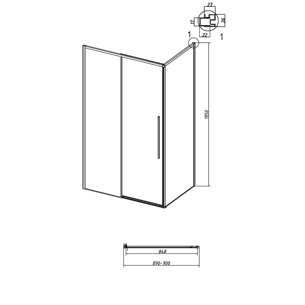 Душевая стенка Grossman Galaxy 90 Графит / Тонированное 200.K33.01.90.42.10 Душевая стенка Grossman Galaxy 90 Графит / Тонированное 200.K33.01.90.42.10 — изображение 5