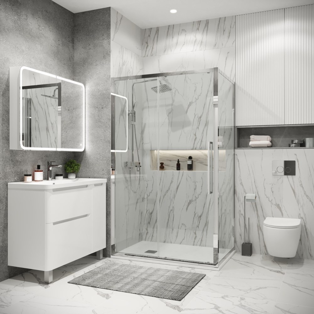 Душевая стенка Grossman Cosmo 80 Хром / Прозрачное 200.K33.02.80.10.00 Душевая стенка Grossman Cosmo 80 Хром / Прозрачное 200.K33.02.80.10.00 — изображение 3