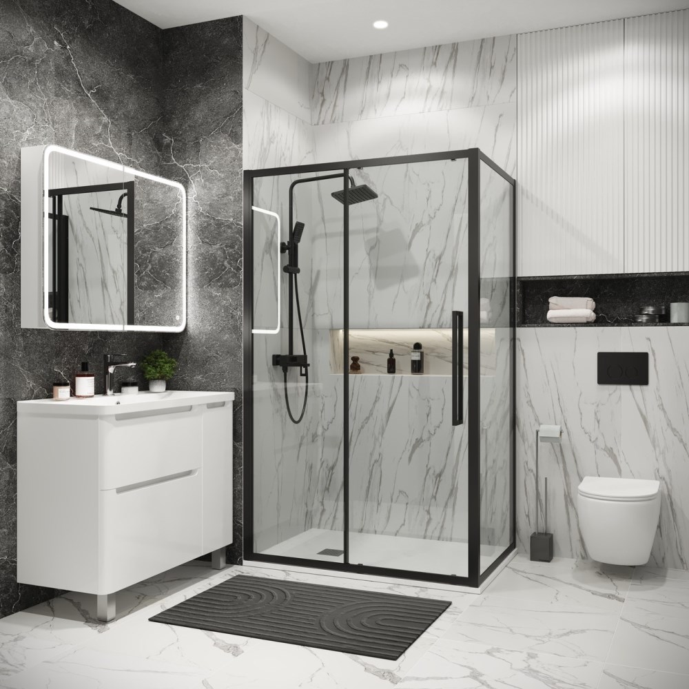 Душевая стенка Grossman Cosmo 90 Черный / Прозрачное 200.K33.02.90.21.00 Душевая стенка Grossman Cosmo 90 Черный / Прозрачное 200.K33.02.90.21.00 — изображение 3