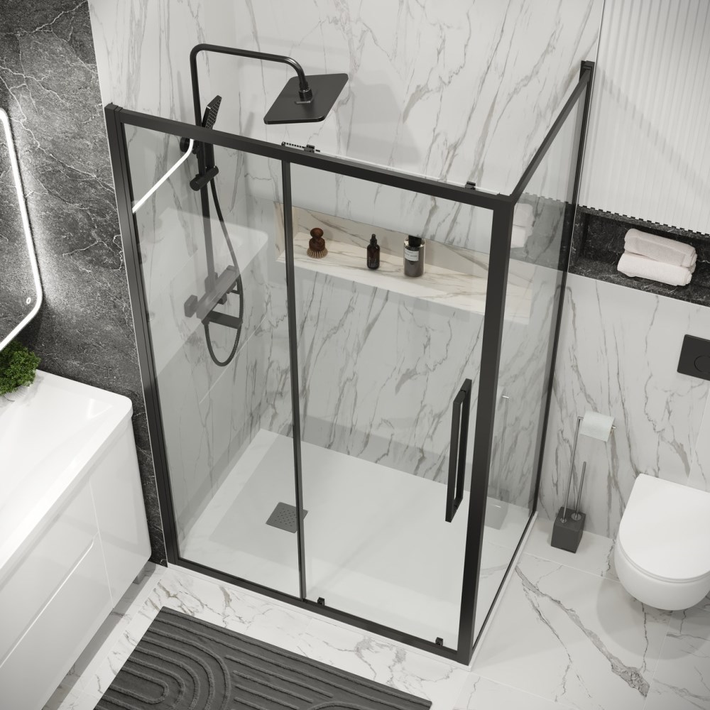 Душевая стенка Grossman Cosmo 90 Черный / Прозрачное 200.K33.02.90.21.00 Душевая стенка Grossman Cosmo 90 Черный / Прозрачное 200.K33.02.90.21.00 — изображение 4