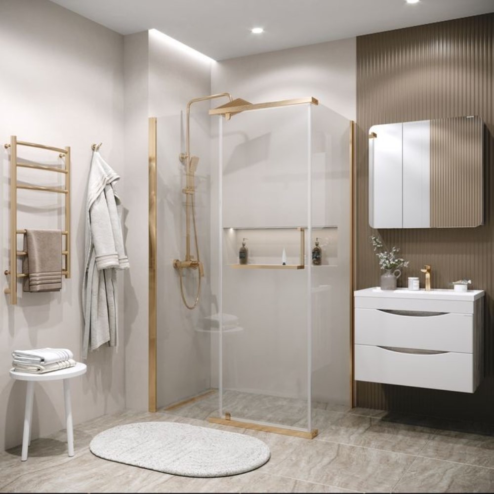 Душевая стенка Grossman Pragma 100 Золото / Прозрачное 200.K33.03.100.32.00 Душевая стенка Grossman Pragma 100 Золото / Прозрачное 200.K33.03.100.32.00 — изображение 2