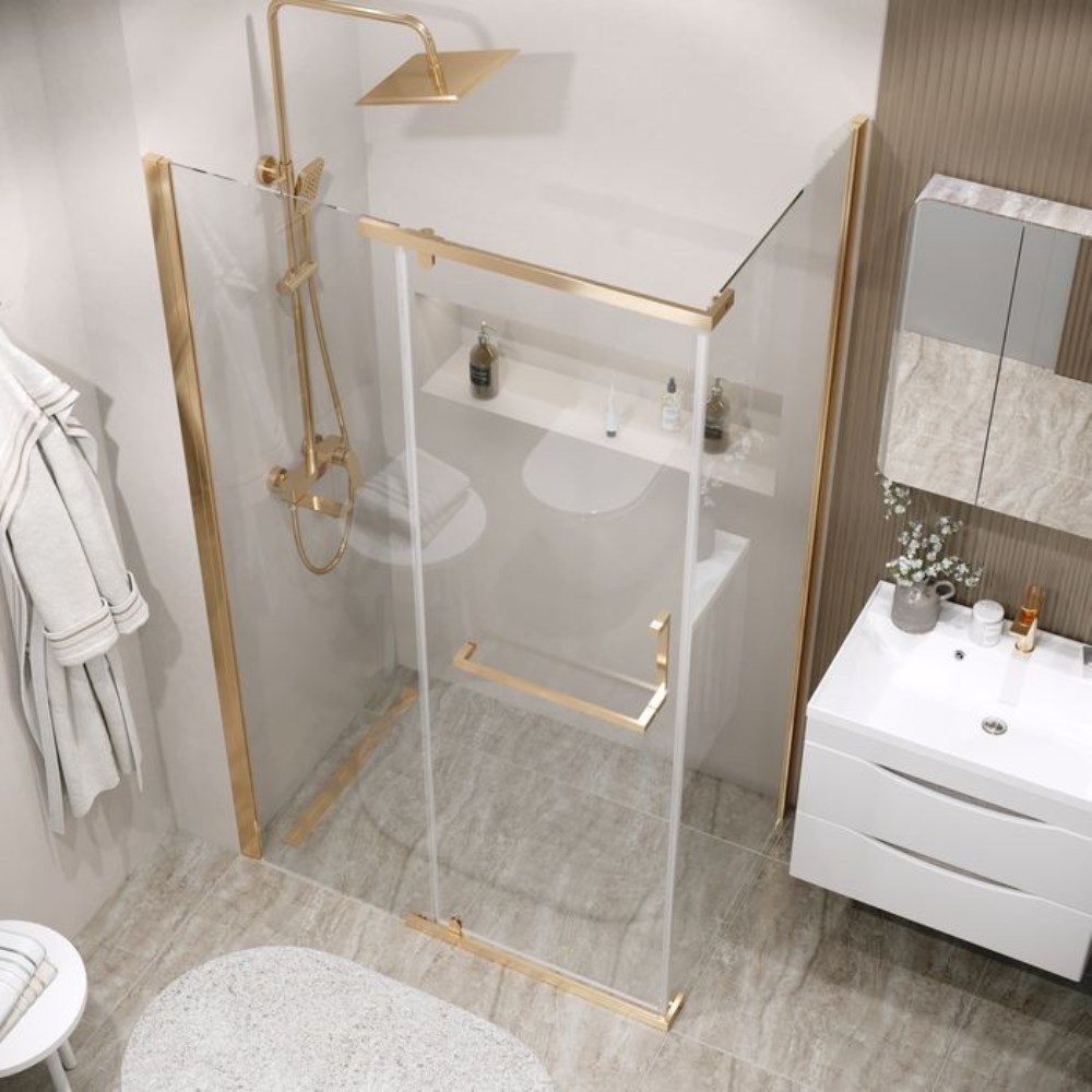 Душевая стенка Grossman Pragma 100 Золото / Прозрачное 200.K33.03.100.32.00 Душевая стенка Grossman Pragma 100 Золото / Прозрачное 200.K33.03.100.32.00 — изображение 4