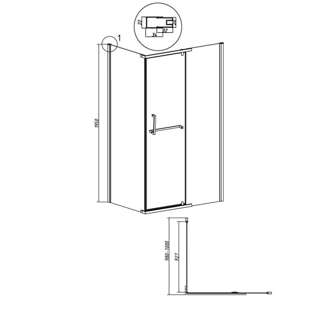 Душевая стенка Grossman Pragma 100 Золото / Прозрачное 200.K33.03.100.32.00 Душевая стенка Grossman Pragma 100 Золото / Прозрачное 200.K33.03.100.32.00 — изображение 5