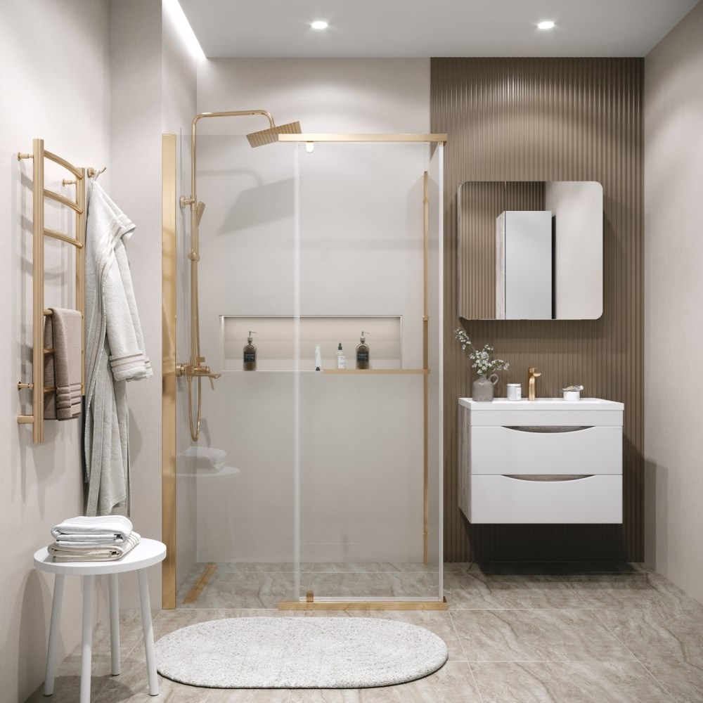 Душевая стенка Grossman Pragma 80 Золото / Прозрачное 200.K33.03.80.32.00 Душевая стенка Grossman Pragma 80 Золото / Прозрачное 200.K33.03.80.32.00 — изображение 3