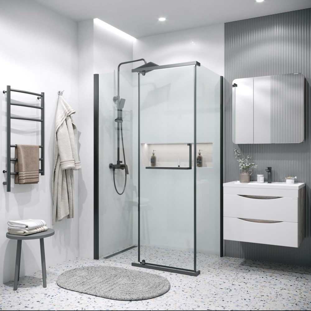 Душевая стенка Grossman Pragma 90 Черный / Прозрачное 200.K33.03.90.21.00 Душевая стенка Grossman Pragma 90 Черный / Прозрачное 200.K33.03.90.21.00 — изображение 3