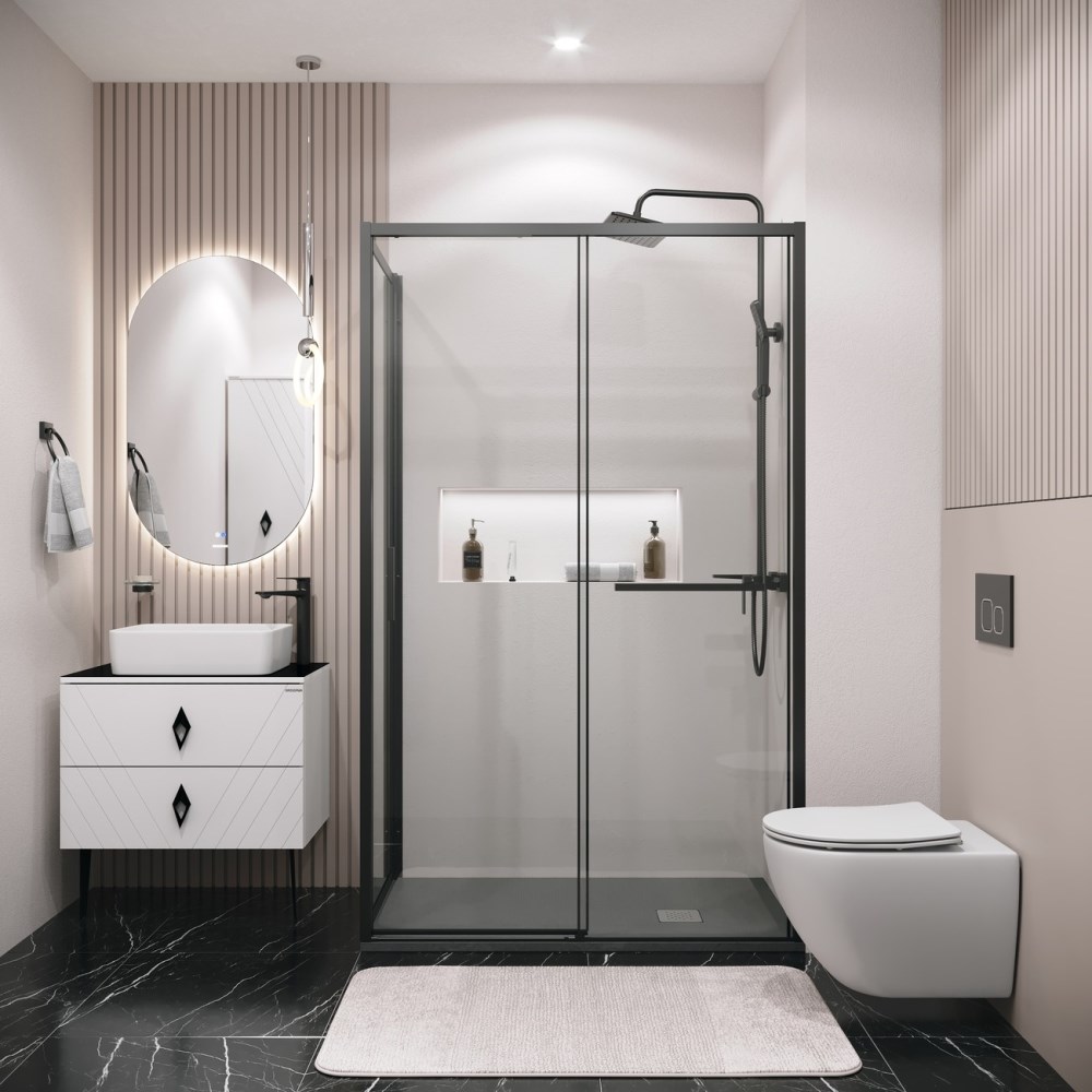 Душевая стенка Grossman Style 90 Черный / Прозрачное 200.K33.05.90.21.00 Душевая стенка Grossman Style 90 Черный / Прозрачное 200.K33.05.90.21.00 — изображение 2