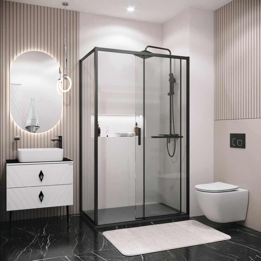 Душевая стенка Grossman Style 90 Черный / Прозрачное 200.K33.05.90.21.00 Душевая стенка Grossman Style 90 Черный / Прозрачное 200.K33.05.90.21.00 — изображение 4