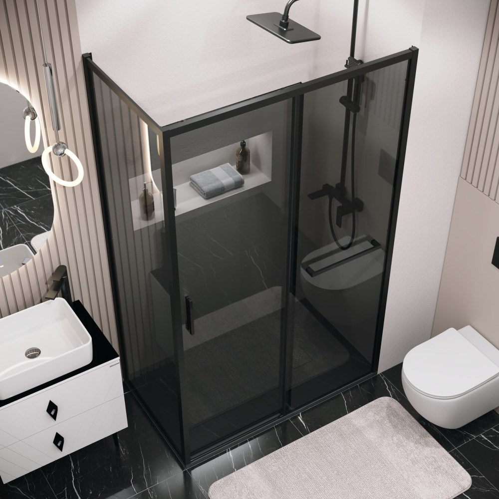 Душевая стенка Grossman Style 90 Черный / Тонированное 200.K33.05.90.21.10 Душевая стенка Grossman Style 90 Черный / Тонированное 200.K33.05.90.21.10 — изображение 2