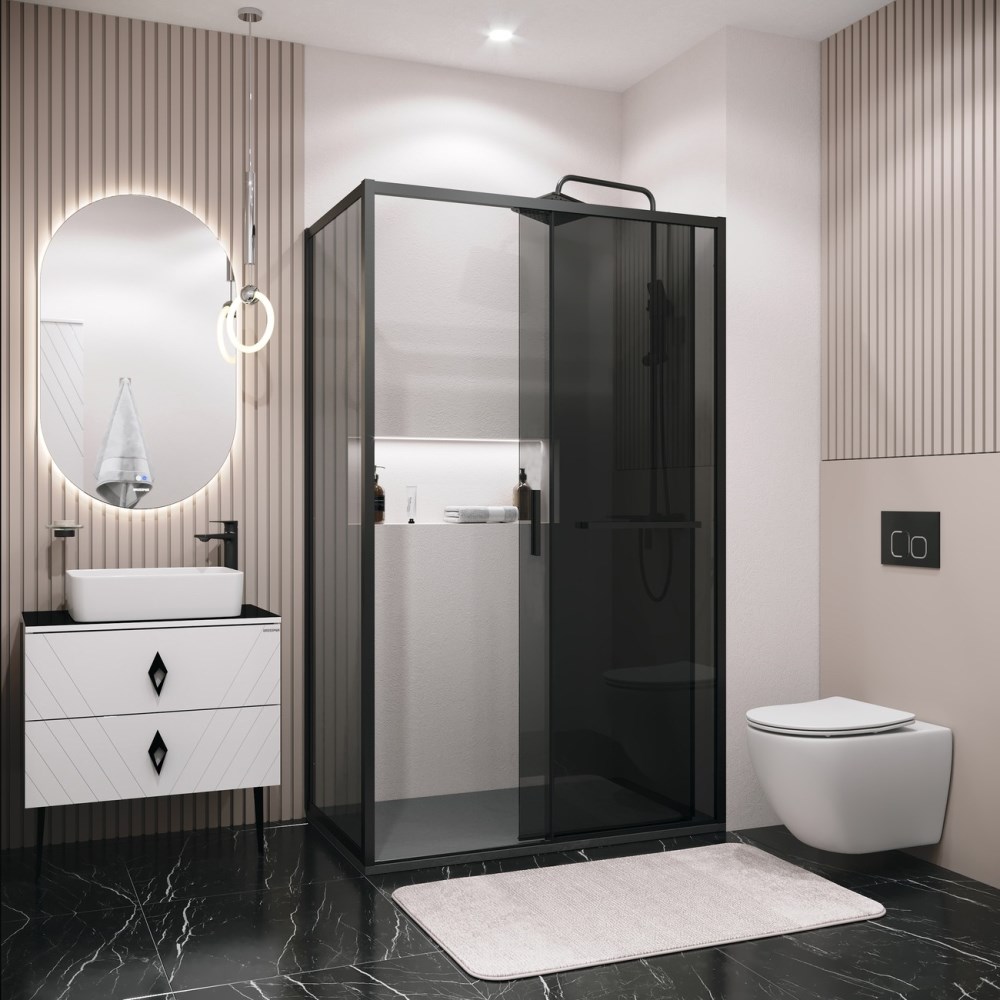 Душевая стенка Grossman Style 90 Черный / Тонированное 200.K33.05.90.21.10 Душевая стенка Grossman Style 90 Черный / Тонированное 200.K33.05.90.21.10 — изображение 3