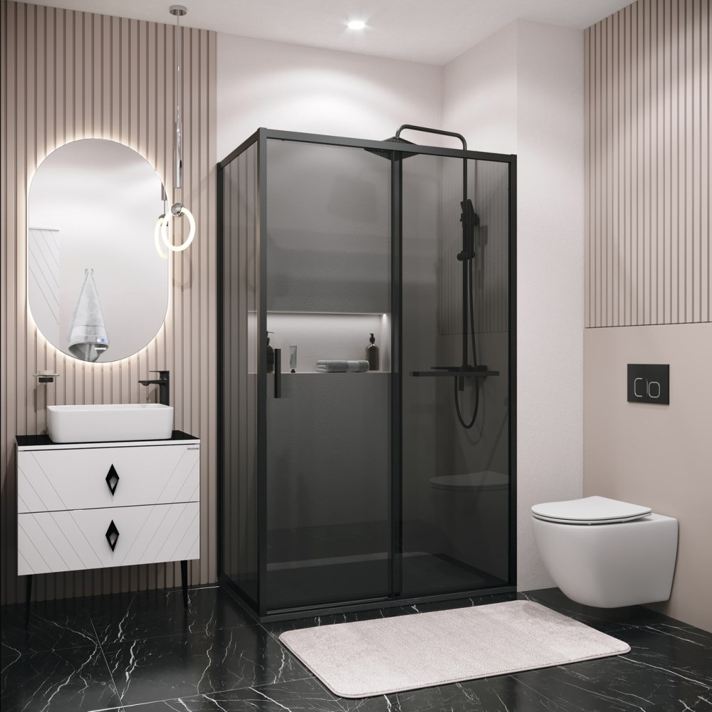 Душевая стенка Grossman Style 90 Черный / Тонированное 200.K33.05.90.21.10 Душевая стенка Grossman Style 90 Черный / Тонированное 200.K33.05.90.21.10 — изображение 4