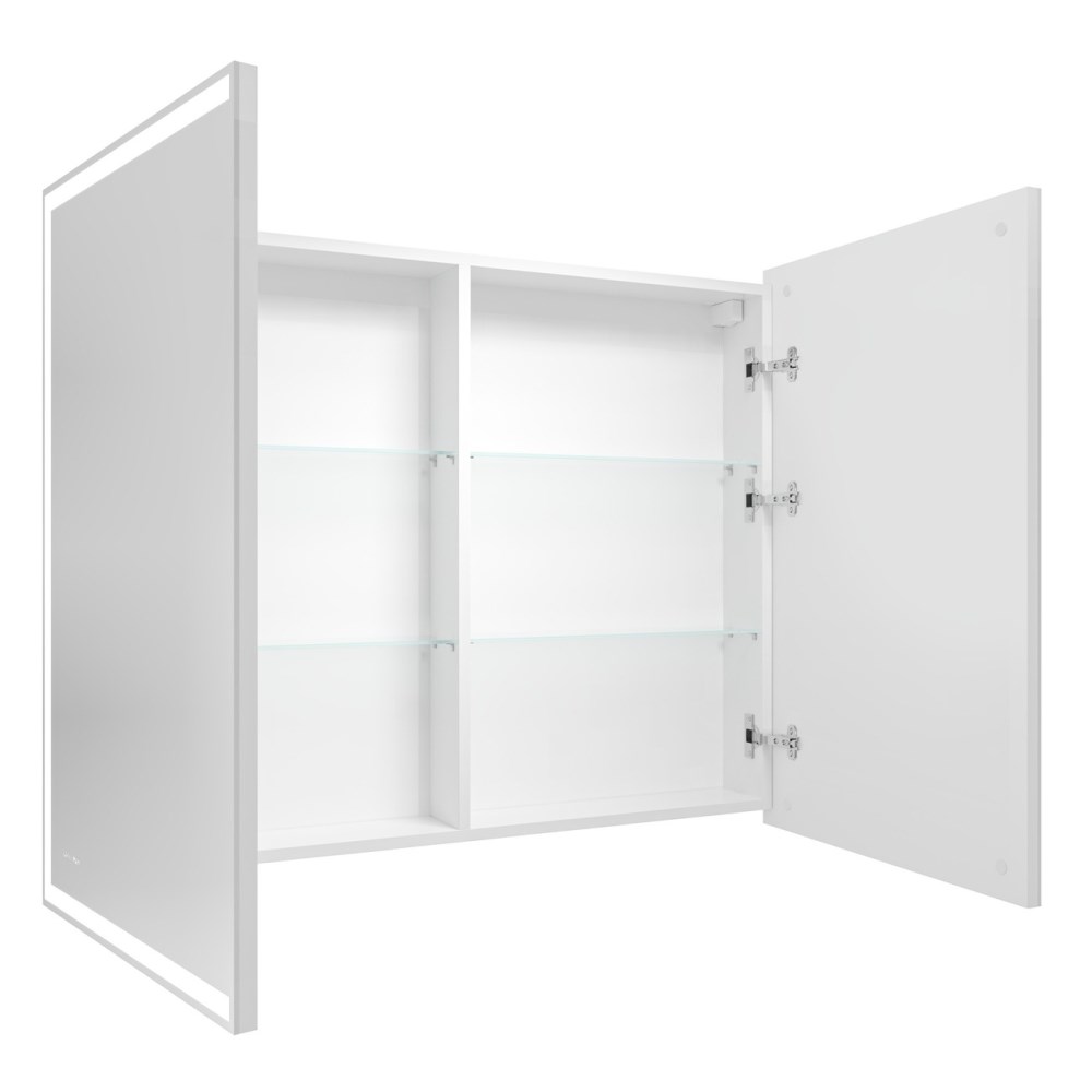 Шкаф зеркальный Grossman Меркадо 100 с LED подсветкой Белый 201002 Шкаф зеркальный Grossman Меркадо 100 с LED подсветкой Белый 201002 — изображение 2