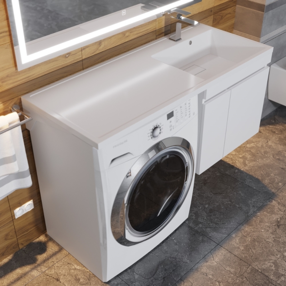 Раковина над стиральной машиной Uperwood Magenta 120 правая Белый глянцевый 2490000009 Раковина над стиральной машиной Uperwood Magenta 120 правая Белый глянцевый 2490000009 — изображение 3