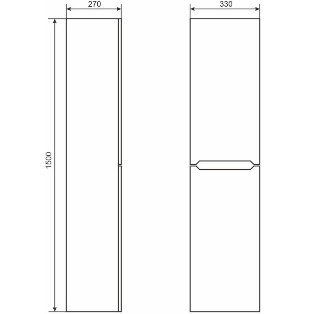 Пенал подвесной Uperwood Tanos 33 Белый / Графит 29102022511 Пенал подвесной Uperwood Tanos 33 Белый / Графит 29102022511 — изображение 4