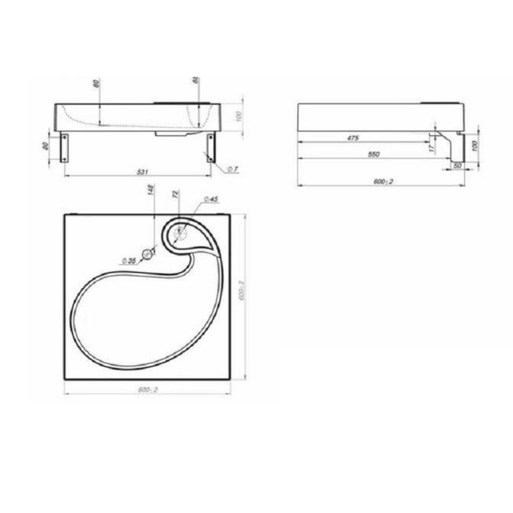 Раковина над стиральной машиной Uperwood Comforty 60 Белый 291021038 Раковина над стиральной машиной Uperwood Comforty 60 Белый 291021038 — изображение 3