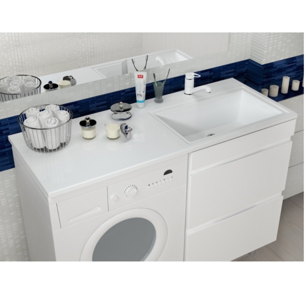 Раковина над стиральной машиной Uperwood Марсал 120 правая Белый глянцевый 291121411 Раковина над стиральной машиной Uperwood Марсал 120 правая Белый глянцевый 291121411 — изображение 2