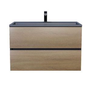 Тумба подвесная Uperwood Barsa 80 Черный / Дуб сонома 293020539