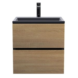 Тумба подвесная Uperwood Barsa 50 Черный / Дуб сонома 2937205252