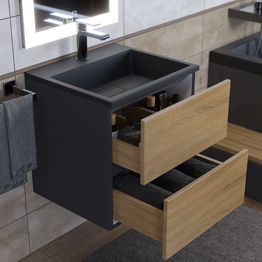 Тумба подвесная Uperwood Barsa 50 Черный / Дуб сонома 2937205252 Тумба подвесная Uperwood Barsa 50 Черный / Дуб сонома 2937205252 — изображение 2