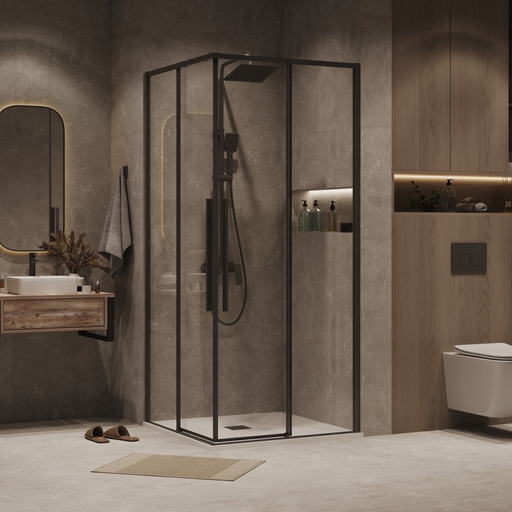 Душевой уголок Grossman Galaxy 80х80 Черный / Прозрачное 300.K33.01.8080.21.00 Душевой уголок Grossman Galaxy 80х80 Черный / Прозрачное 300.K33.01.8080.21.00 — изображение 3