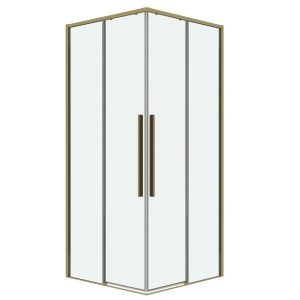 Душевой уголок Grossman Galaxy 80х80 Золото / Прозрачное 300.K33.01.8080.32.00