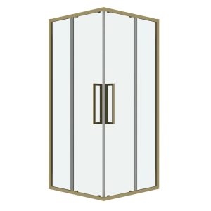 Душевой уголок Grossman Cosmo 100х100 Золото / Прозрачное 300.K33.02.1010.32.00