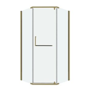 Душевой уголок Grossman Pragma 100х100 Золото / Прозрачное 302.K33.03.1010.32.00