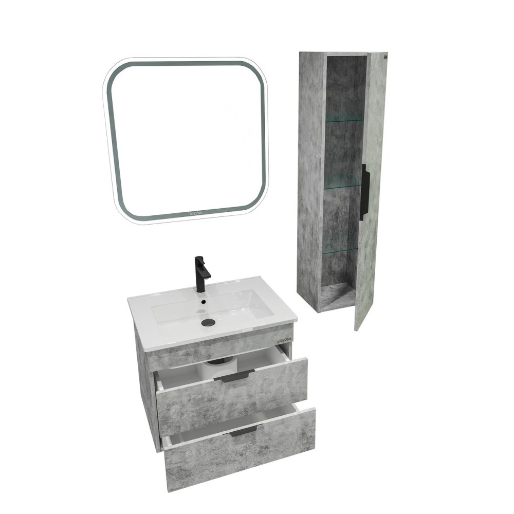 Пенал подвесной Grossman Кросс 30 Бетон 303006 Пенал подвесной Grossman Кросс 30 Бетон 303006 — изображение 3