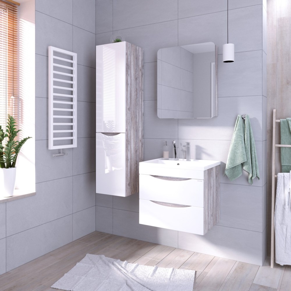 Пенал подвесной Grossman Талис 35 с бельевой корзиной Бетон пайн / Белый глянцевый 303508 Пенал подвесной Grossman Талис 35 с бельевой корзиной Бетон пайн / Белый глянцевый 303508 — изображение 2