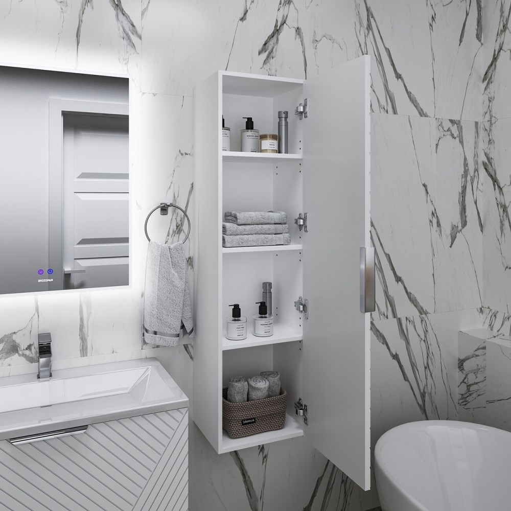 Пенал подвесной Grossman Блисс 37 Белый матовый 303548 Пенал подвесной Grossman Блисс 37 Белый матовый 303548 — изображение 4