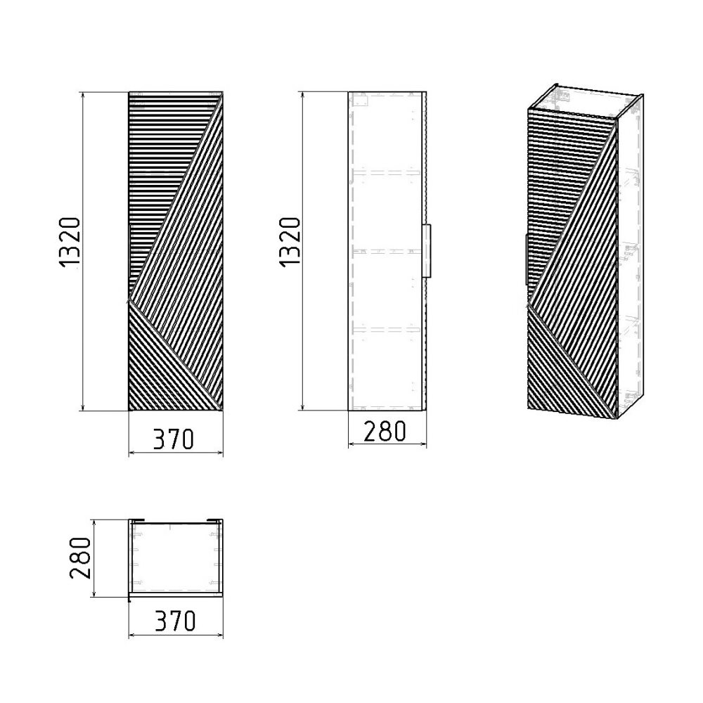 Пенал подвесной Grossman Блисс 37 Белый матовый 303548 Пенал подвесной Grossman Блисс 37 Белый матовый 303548 — изображение 5