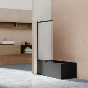 Шторка для ванны Vincea Walk-In VSB-1E 100 Черный / Прозрачное VSB-1E100CLB